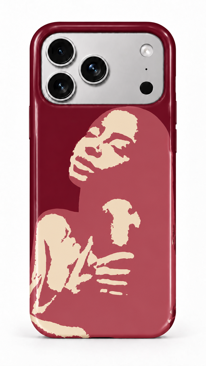 Deep Red Women Phone Case