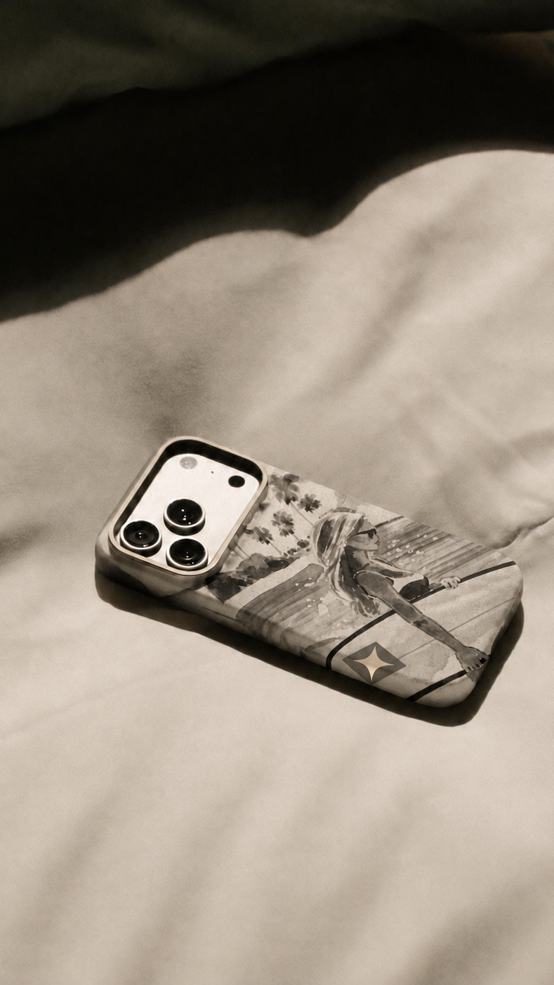 Black and White Surfer Phone Case