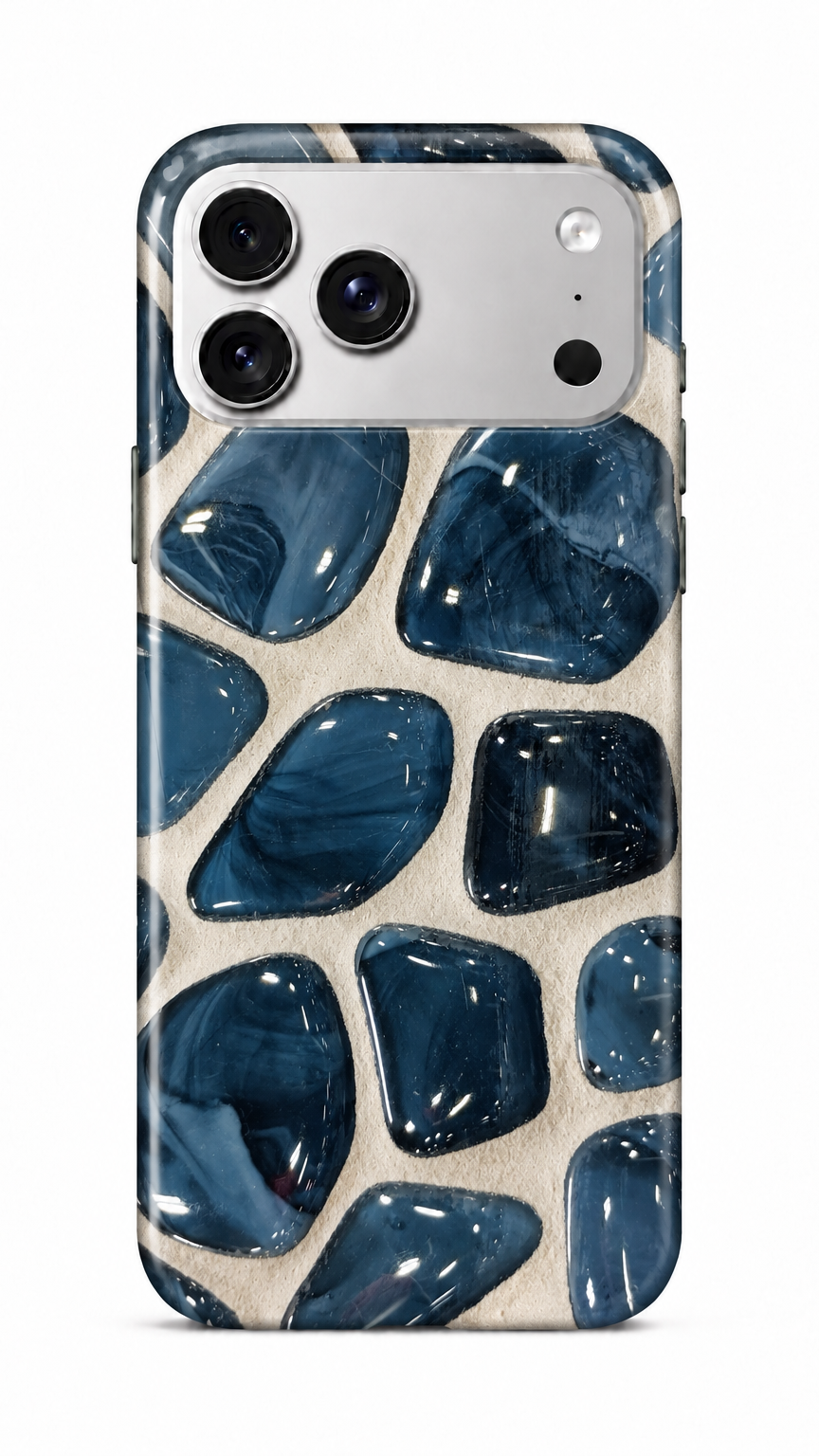 Blue Rhinestone Illusion Phone Case