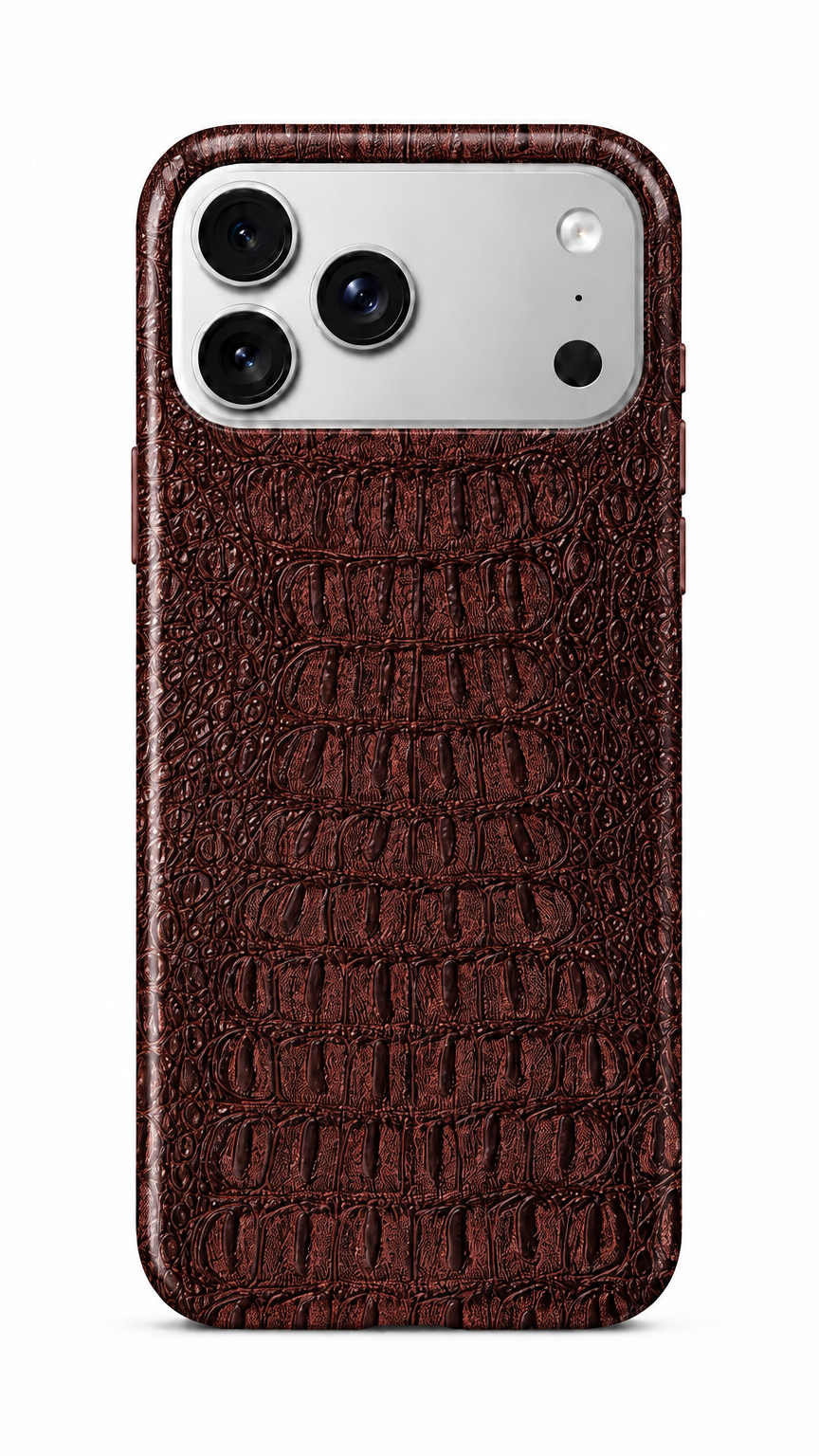 Brown Sparkly CROC Phone Case