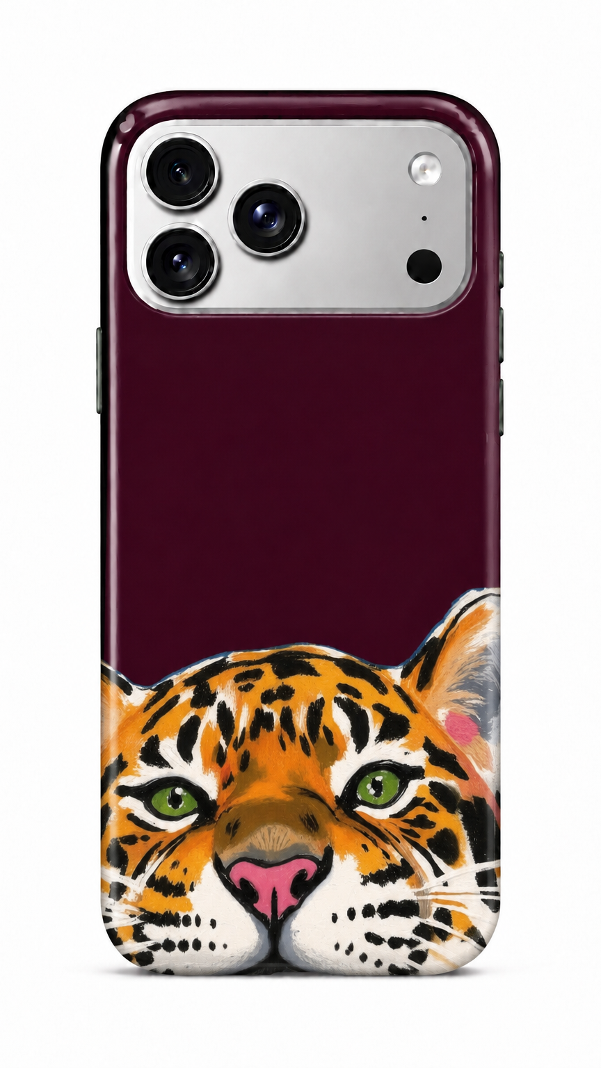 Maroon Tiger Phone Case
