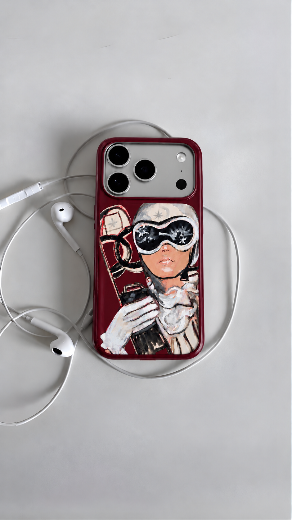 Après-ski Phone Case Burgundy