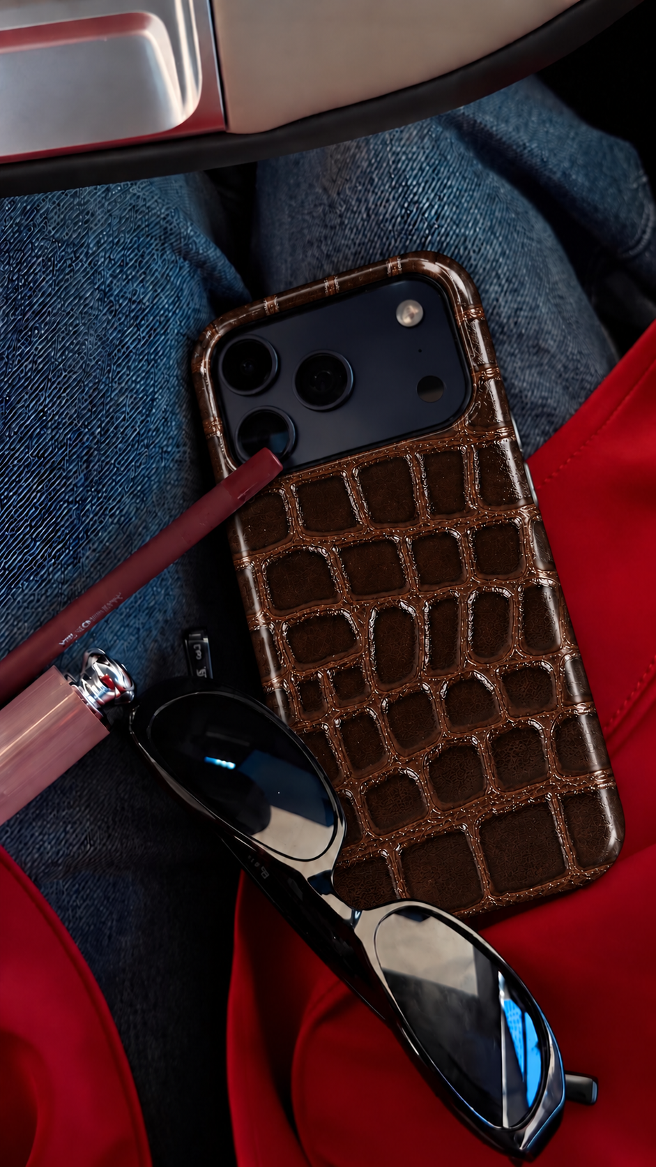Chocolate Brown Brick Phone Case