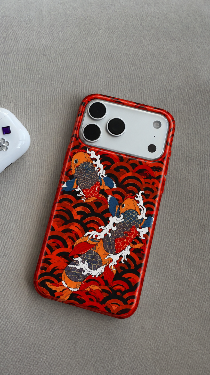 Orange Koi Phone Case