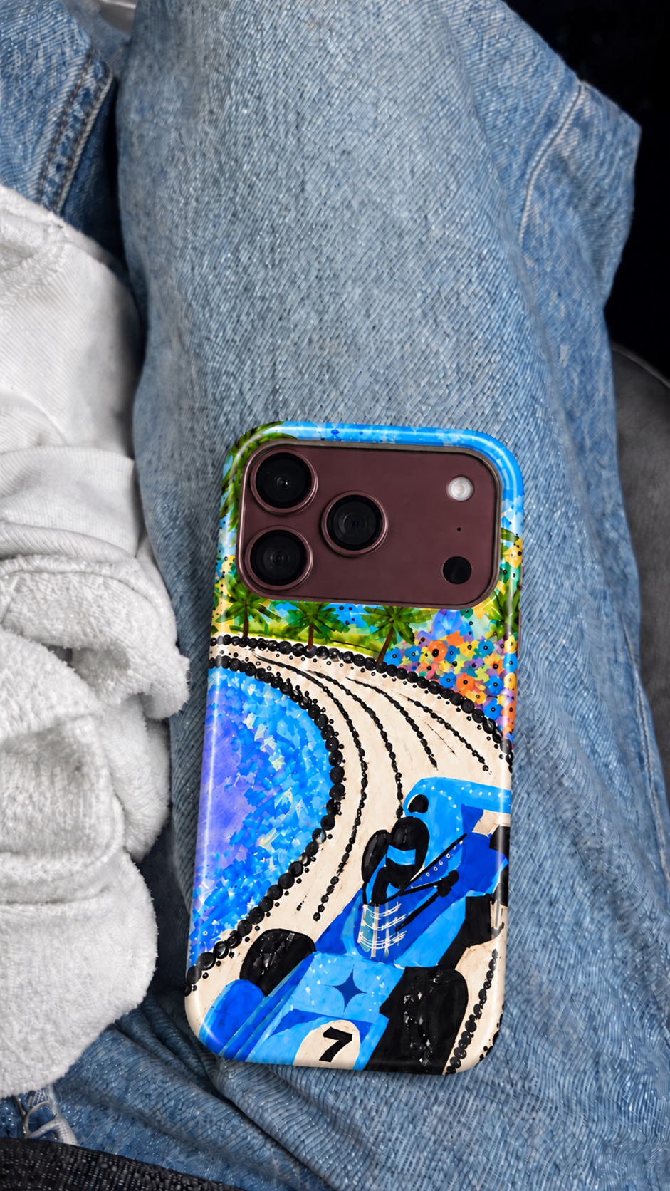 Racetrack Phone Case Blue