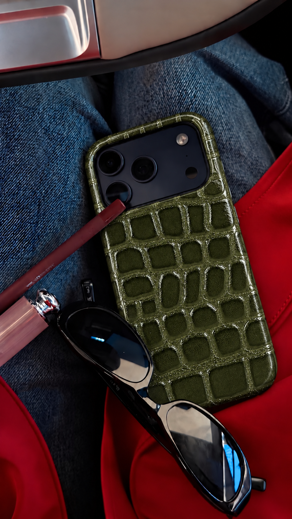 Olive Green Brick Phone Case