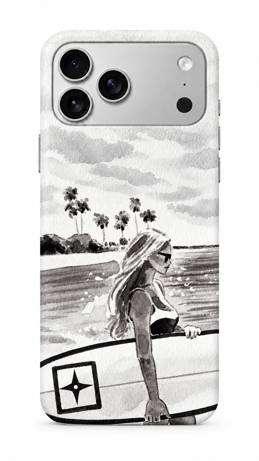 Black and White Surfer Phone Case