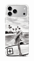 Black and White Surfer Phone Case