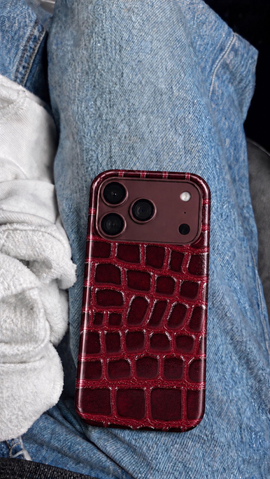 Burgundy Brick Phone Case