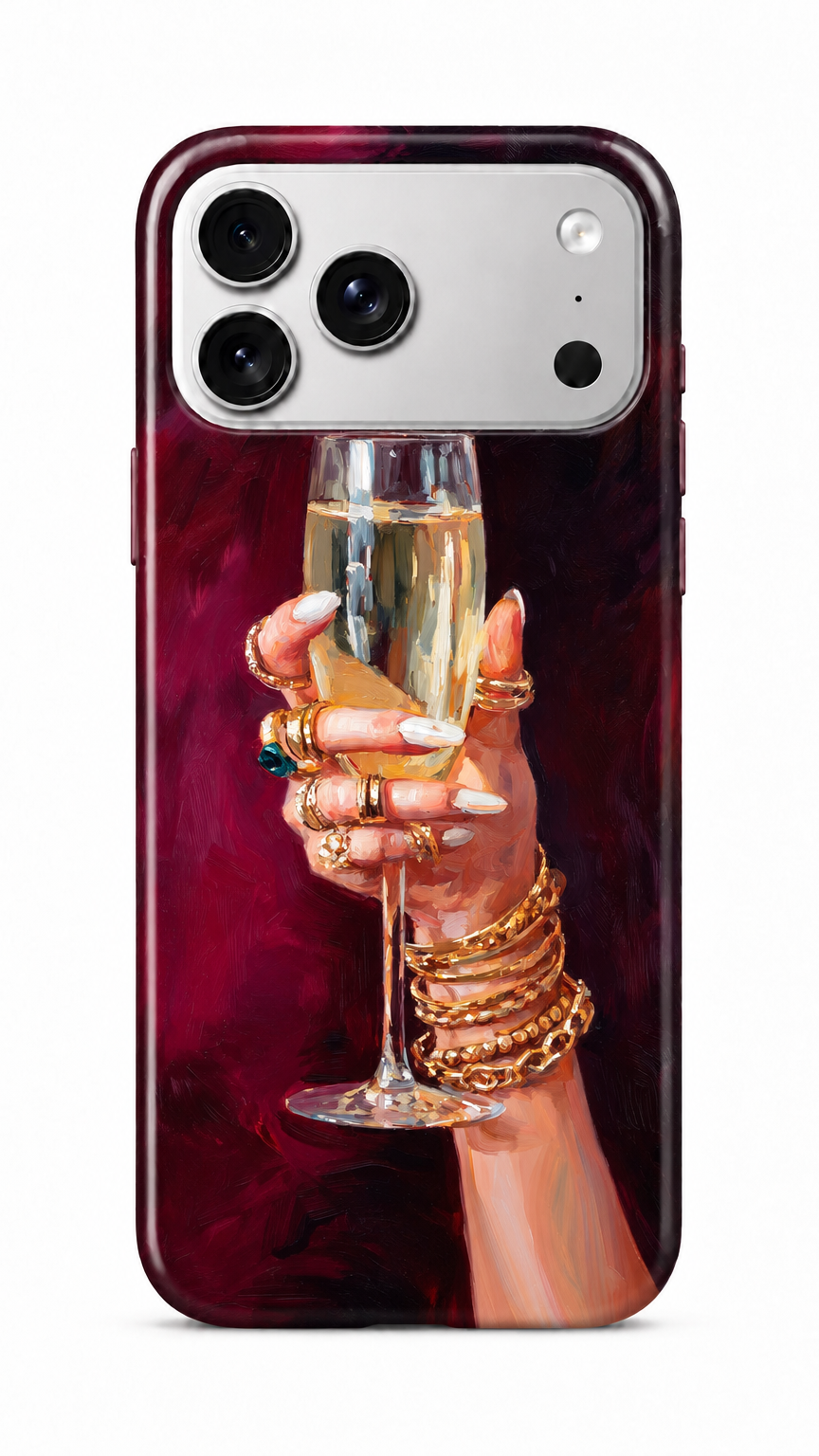 Deep Red Champagne Phone Case