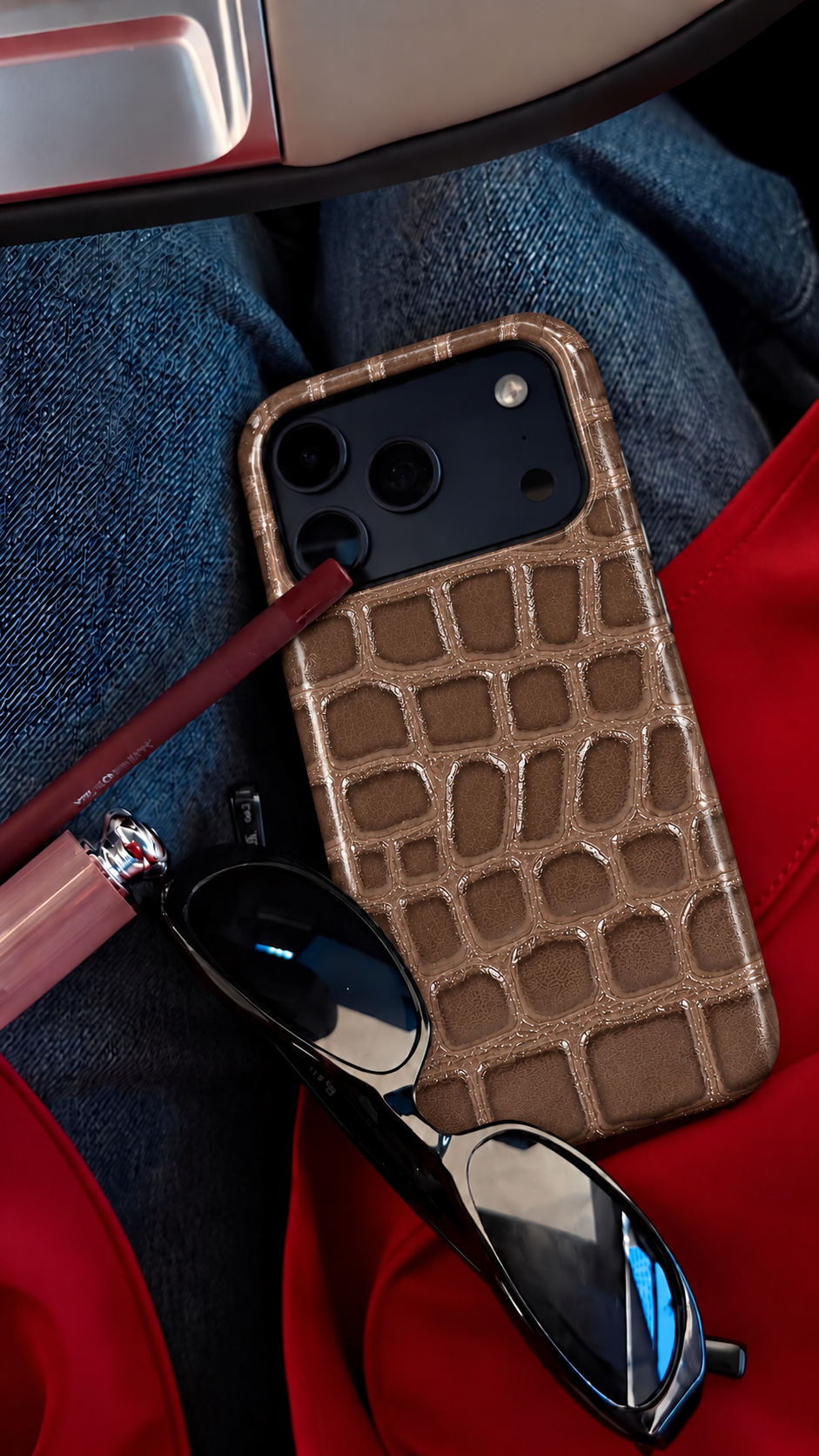 Warm Beige Brick Phone Case