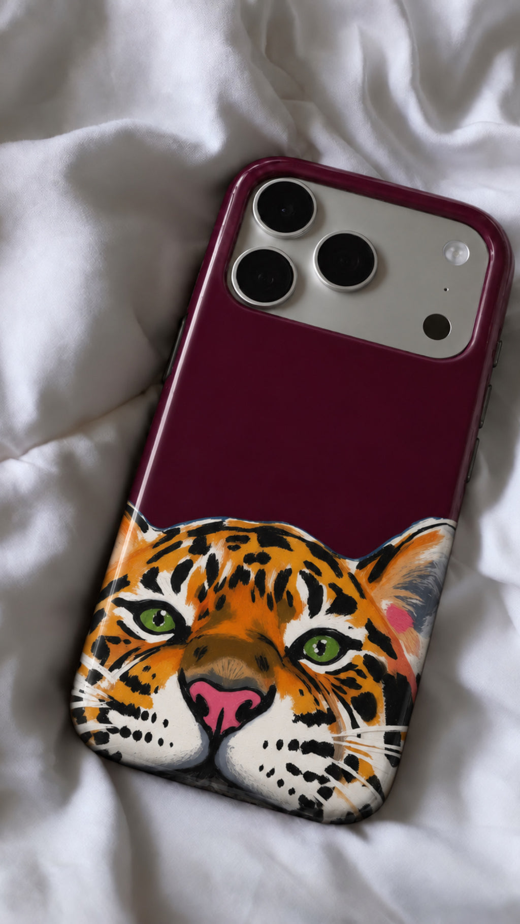 Maroon Tiger Phone Case