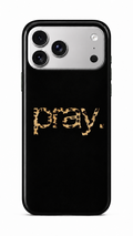 Leopard print PRAY Phone Case
