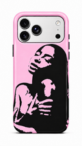 Pink and Black Women Phone Case