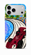 Racetrack Phone Case Burgundy