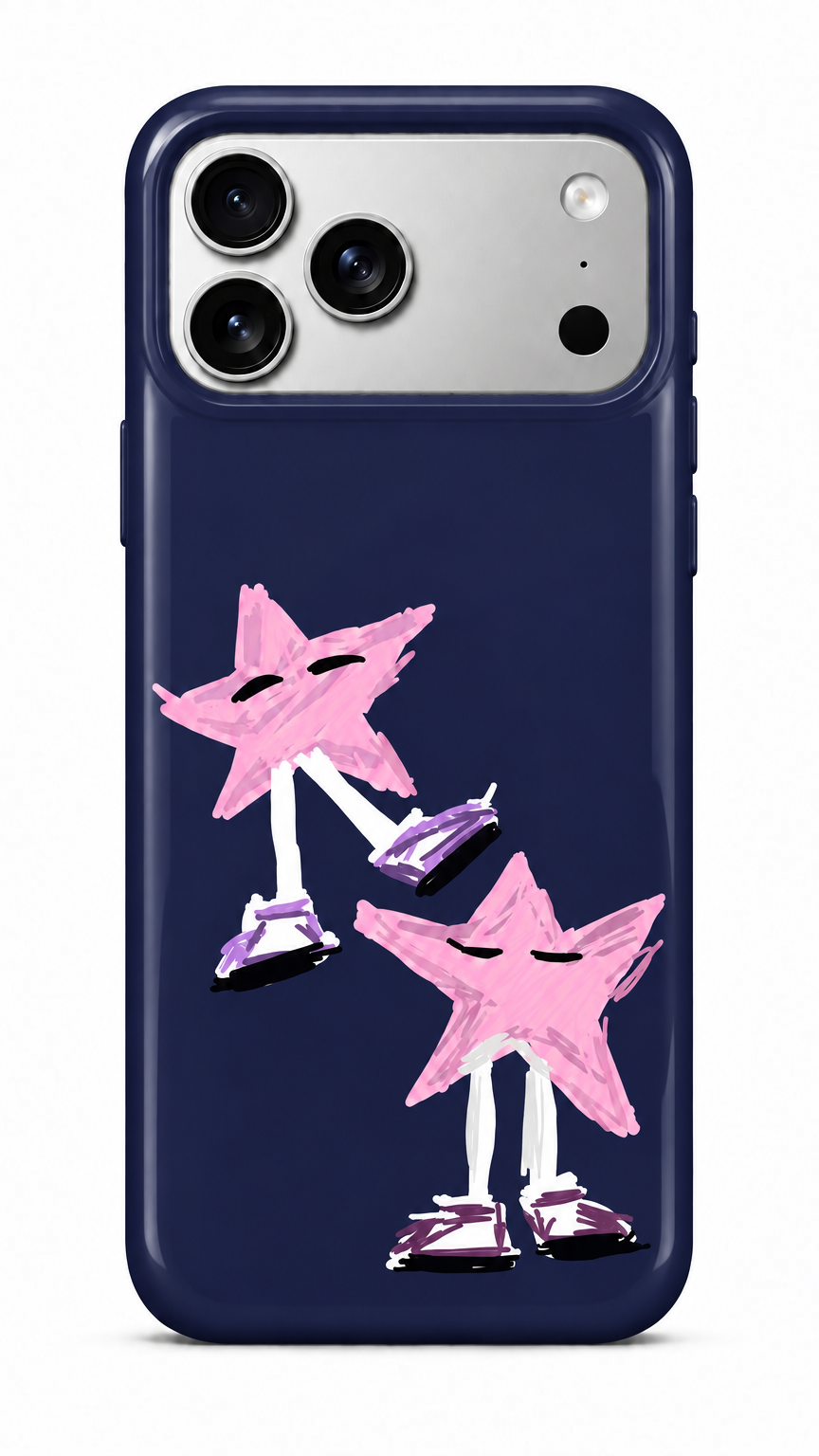 Navy Pink Star Phone Case