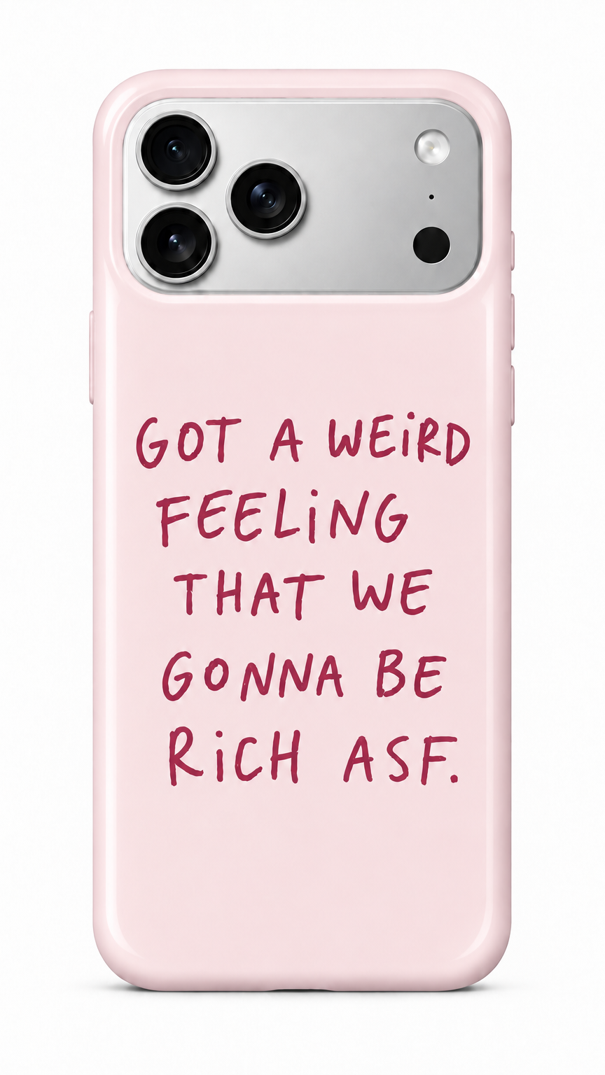 RICH ASF Phone Case Baby Pink