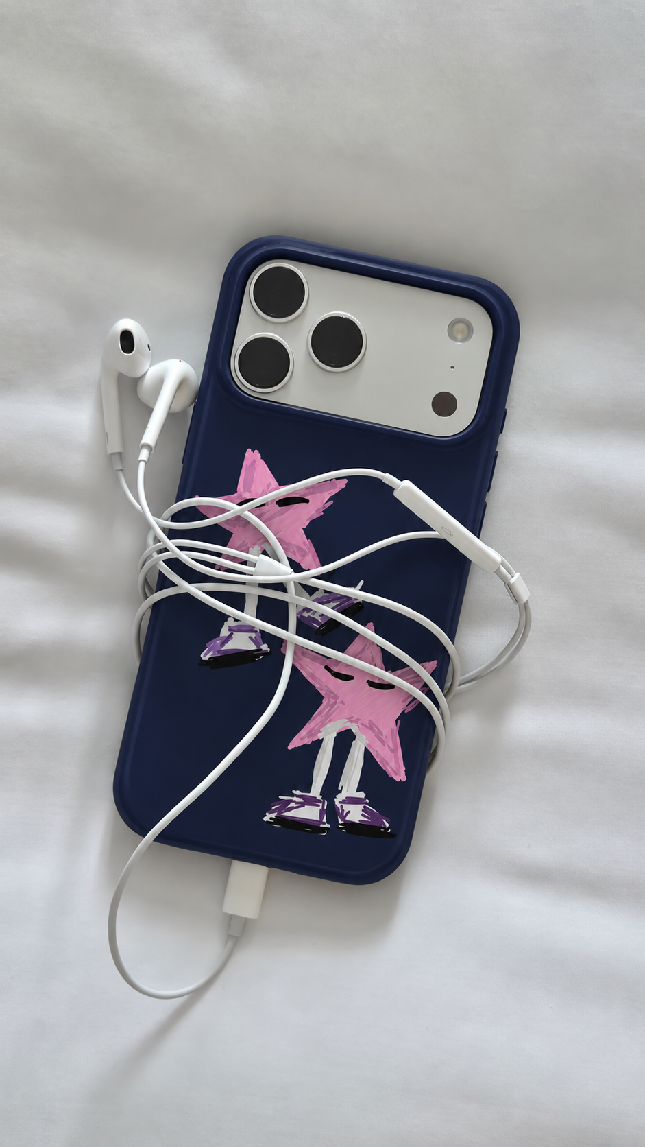 Navy Pink Star Phone Case
