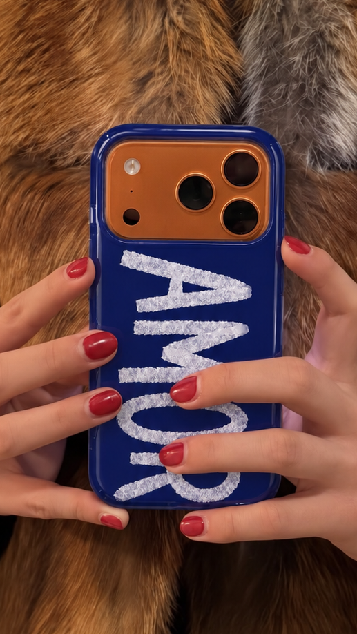 AMOR Phone Case Navy Blue