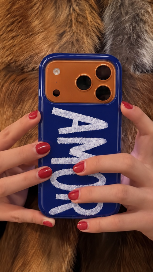 AMOR Phone Case Navy Blue