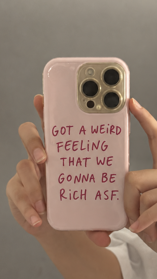 RICH ASF Phone Case Baby Pink