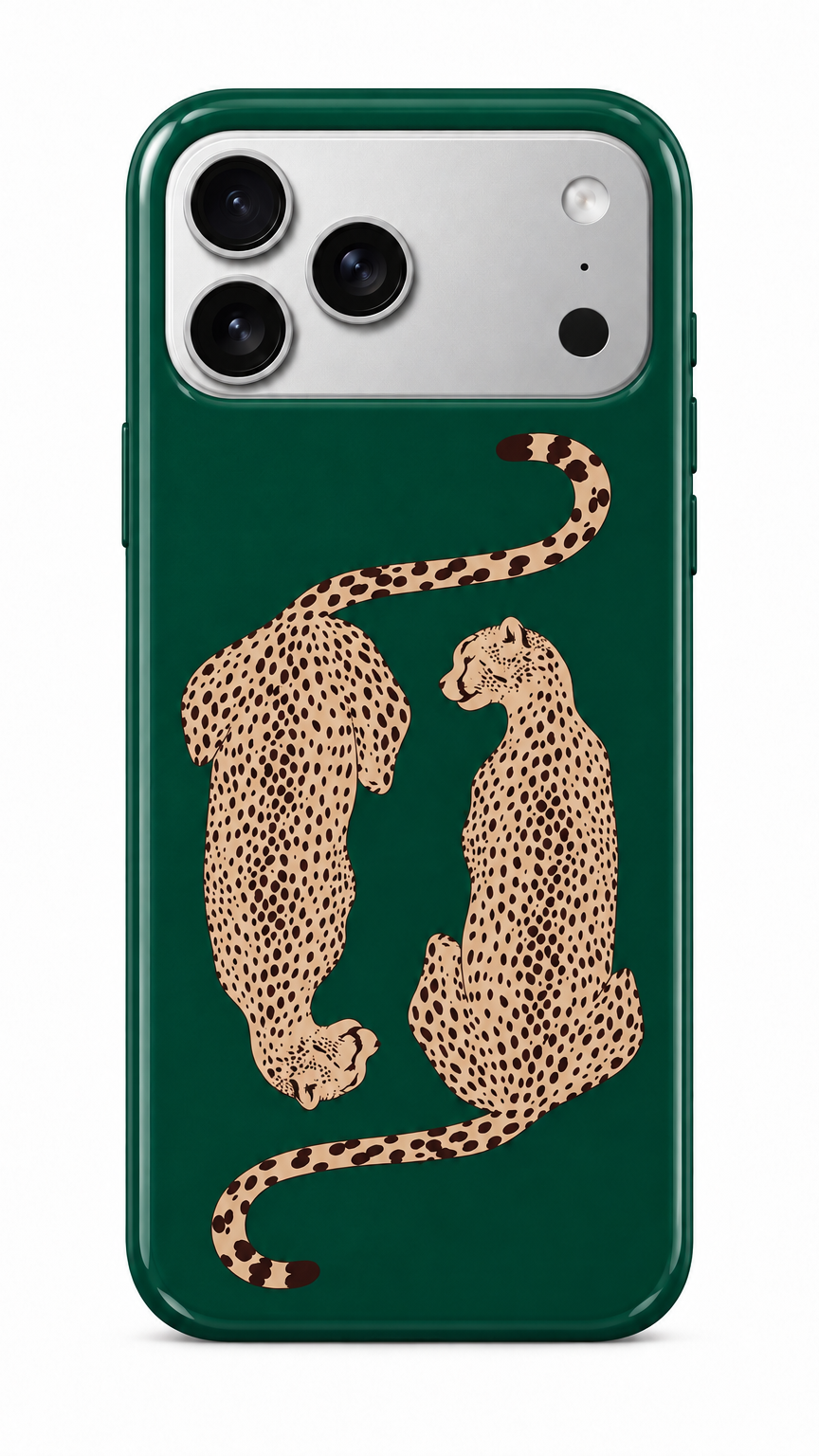 Emerald Green Leopard Phone Case